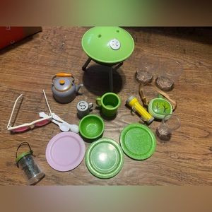 American Girl Doll Misc Camper / Camping replacement pieces RARE bug in jar, can
